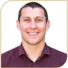 Professional headshot of Nathan Ruter with a gold border, highlighting his role as a team member at Directors Mortgage.